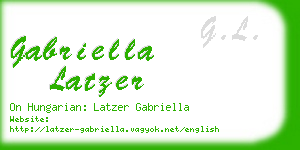 gabriella latzer business card